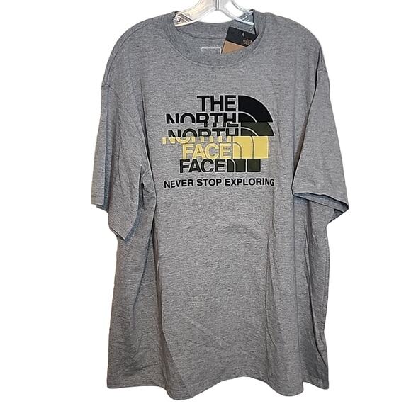 The North Face Light Heather Gray Short Sleeve Tee, NWT, XXL - Picture 1 of 7